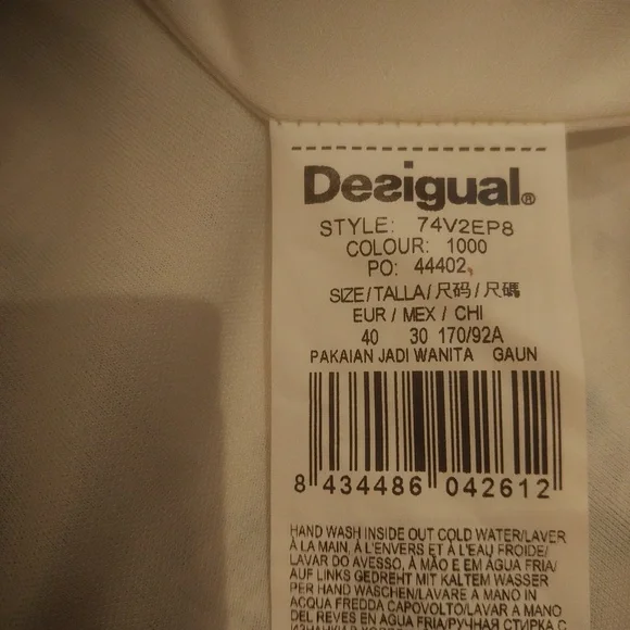 Desigual White Dress with Red and Blue Floral Accents - Picture 11 of 14